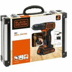 BLACK & DECKER Perceuse-Visseuse Sans Fil 18V Dans Malette Avec 2 Batteries 1,5 Ah Et Chargeur + 80 Accessoires BLACK+DECKER BDCDC18BAFC-QW -FAVEX Soldes Boutique 13949975 4
