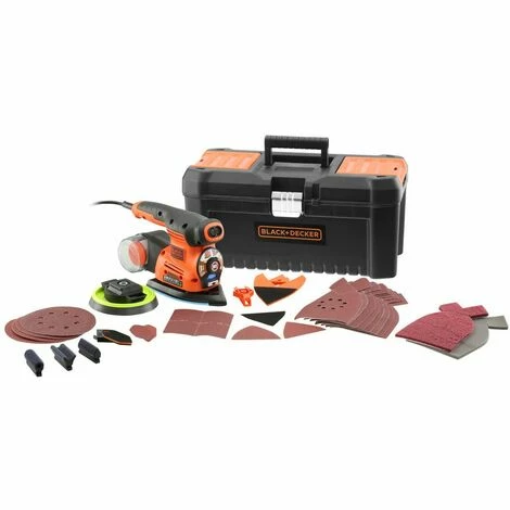 BLACK & DECKER Multiponceuse Autoselect Filaire - 220 W - Vitesse Max 3000 Trs/min - 21 Accessoires - Livrée En Boite à Outil (KA280LKA-QS) 3 BLACK & DECKER Multiponceuse Autoselect Filaire - 220 W - Vitesse Max 3000 Trs/min - 21 Accessoires - Livrée En Boite à Outil (KA280LKA-QS)