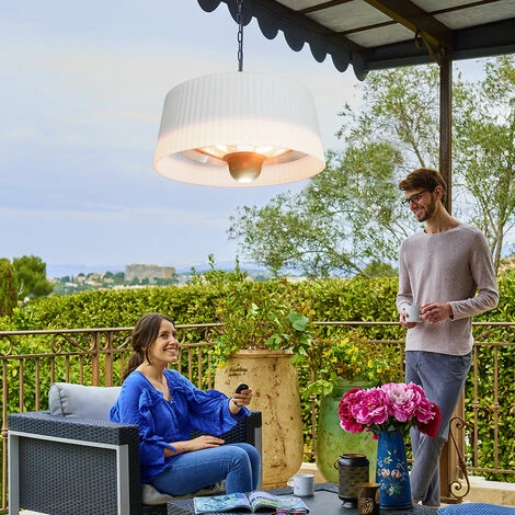 Favex - Chauffage Sirmione Suspendu Blanc - Electrique - Extérieur - Jusqu'à 8 M² - 74 X 74 X 33,5 Cm - Blanc 4 Favex - Chauffage Sirmione Suspendu Blanc - Electrique - Extérieur - Jusqu'à 8 M² - 74 X 74 X 33,5 Cm - Blanc – Image 2