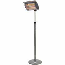 Favex - Chauffage électrique Vérone - Extérieur - Acier - 2 Puissances De Chauffe - Taille Ajustable 160 - 194 Cm - Housse Incluse - Gris