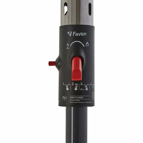 Favex - Parasol Chauffant Gaz Anthracite - Extérieur - Prêt à L'emploi Livré Avec Tuyau Et Détendeur - 3 à 8 KW - 12 M² - Housse, Roulettes Et Connectique Incluse - 76 X 76 X 230 - Gris 5 Favex - Parasol Chauffant Gaz Anthracite - Extérieur - Prêt à L'emploi Livré Avec Tuyau Et Détendeur - 3 à 8 KW - 12 M² - Housse, Roulettes Et Connectique Incluse - 76 X 76 X 230 - Gris – Image 3