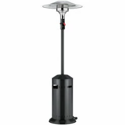 Favex - Parasol Chauffant à Gaz - Cosy Elégance Noir - Extérieur - Prêt à L'emploi Livré Avec Tuyau Et Détendeur - 3 à 8 KW - 12 M² - 76 X 76 X 218 Cm - Noir