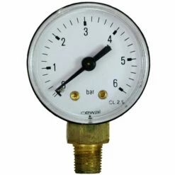 Manomètre 0-6 Bar - Raccord Vertical Mâle 10x100 - Favex