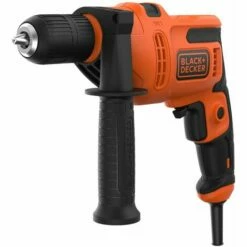 BLACK & DECKER Perceuse à Percussion Filaire 500W BLACK+DECKER BEH200-QS