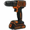 BLACK & DECKER BLACK+DECKER Perceuse Sans Fil 18V - 1 Vitesse - 0-650 Trs/min - 30 Nm - 2 Batteries 1,5 Ah, 1 Chargeur, 1 Coffret BDCDC18K1B-QW -FAVEX Soldes Boutique 34599691 1