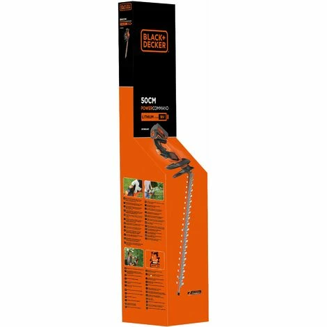 BLACK & DECKER Taille-Haies Sans Fil LITHIUM 18 V POWERCOMMAND- 4 Ah - 50 Cm BLACK+DECKER GTC18504PC-QW 6 BLACK & DECKER Taille-Haies Sans Fil LITHIUM 18 V POWERCOMMAND- 4 Ah - 50 Cm BLACK+DECKER GTC18504PC-QW – Image 4