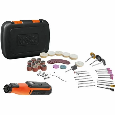 BLACK & DECKER Outil Multifonction Rotatif 7,2 V, 1,5 Ah, 53 Accessoires Dans Sa Mallette BLACK+DECKER BCRT8IK-XJ 3 BLACK & DECKER Outil Multifonction Rotatif 7,2 V, 1,5 Ah, 53 Accessoires Dans Sa Mallette BLACK+DECKER BCRT8IK-XJ
