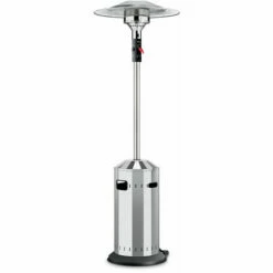 Favex - Parasol Chauffant Gaz Cosy Elegance Inox - Exterieur - 3 à 8 KW - 12m² - Prêt à L'emploi Livré Avec Tuyau Et Détendeur - 76 X 76 X 218 - Argent