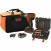 BLACK & DECKER Perceuse à Percussion Sans Fil Brushless 18v 50 Accessoires 4ah + 2.5ah BLACK+DECKER - BL188ME2SA-QW -FAVEX Soldes Boutique 53697208 1