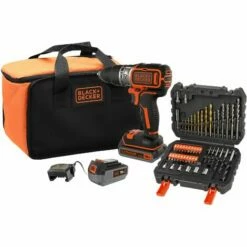 BLACK & DECKER Perceuse à Percussion Sans Fil Brushless 18v 50 Accessoires 4ah + 2.5ah BLACK+DECKER - BL188ME2SA-QW