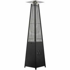 Favex - Parasol Chauffant Gaz Flamme Noir - Extérieur - Prêt à L'emploi Livré Avec Tuyau Et Détendeur - 13 Kw - 12m² - 51,5 X 57,5 X 228 Cm - Noir