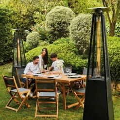 Favex - Parasol Chauffant Gaz Flamme Noir - Extérieur - Prêt à L'emploi Livré Avec Tuyau Et Détendeur - 13 Kw - 12m² - 51,5 X 57,5 X 228 Cm - Noir -FAVEX Soldes Boutique 55018252 3