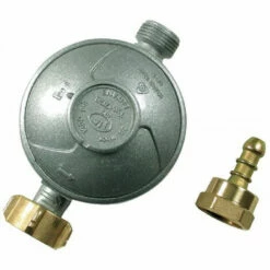 Détendeur Butane NF GAZ à Sécurité (excès De Débit) 1,3kg/h 28mb écrou Bouteille / Mâle 20x150 + Raccord Tétine - Favex